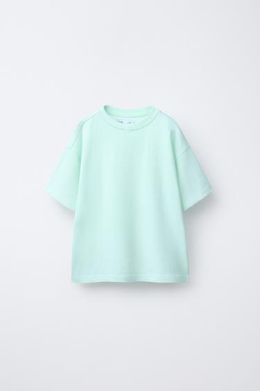 T-SHIRT UNI MEDIUM WEIGHT - Bleu clair de Zara