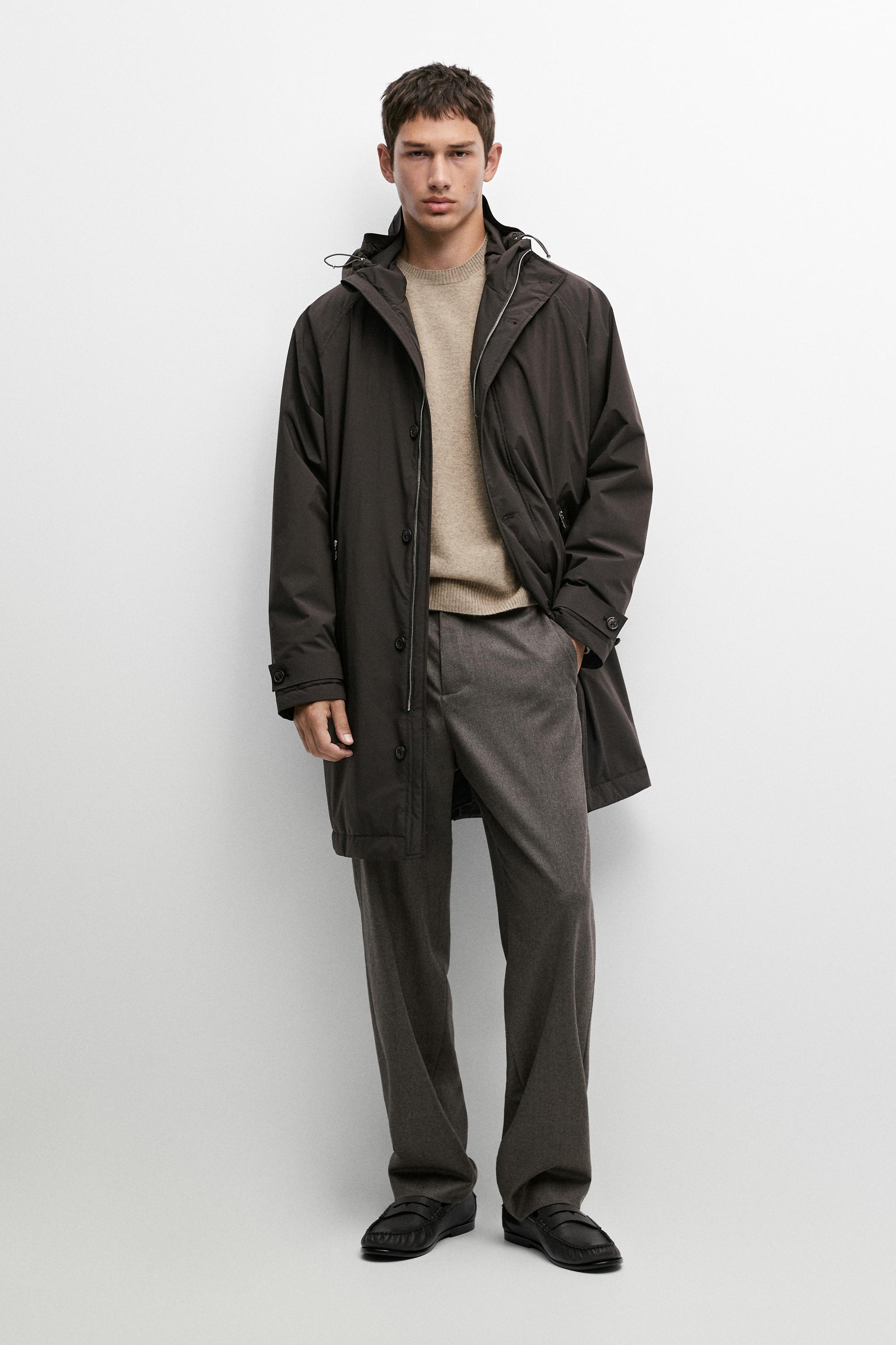 Long technical parka - Brown | ZARA United States