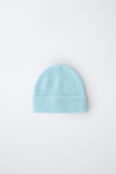 ZARA TIMELESS - GORRO 100% CASHMERE - Azul cielo de Zara