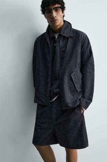 RELAXED FIT DENIM OVERSHIRT - Blue / Indigo by Zara - Image 5