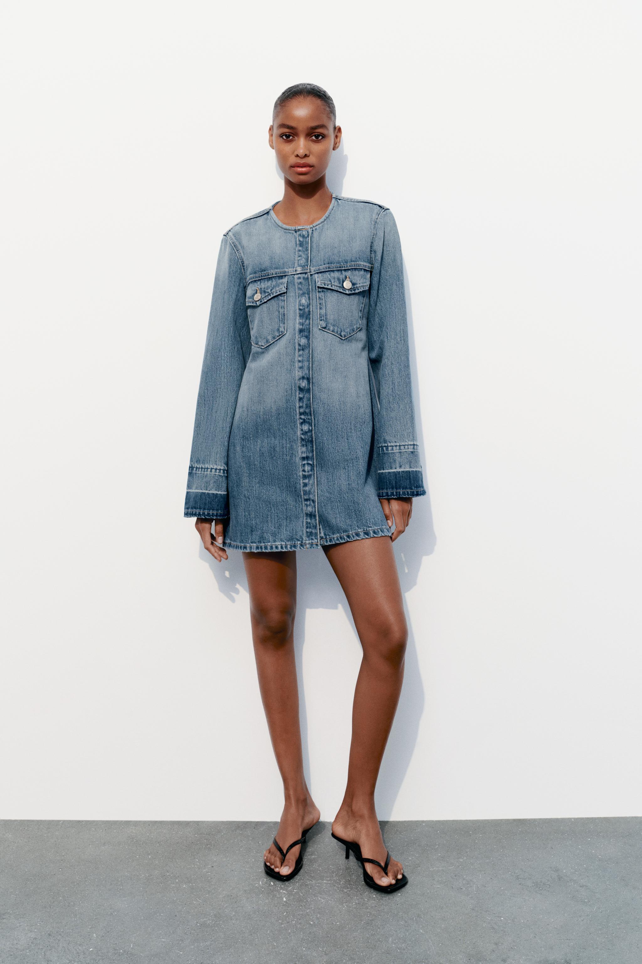 Denim dress hotsell with boots