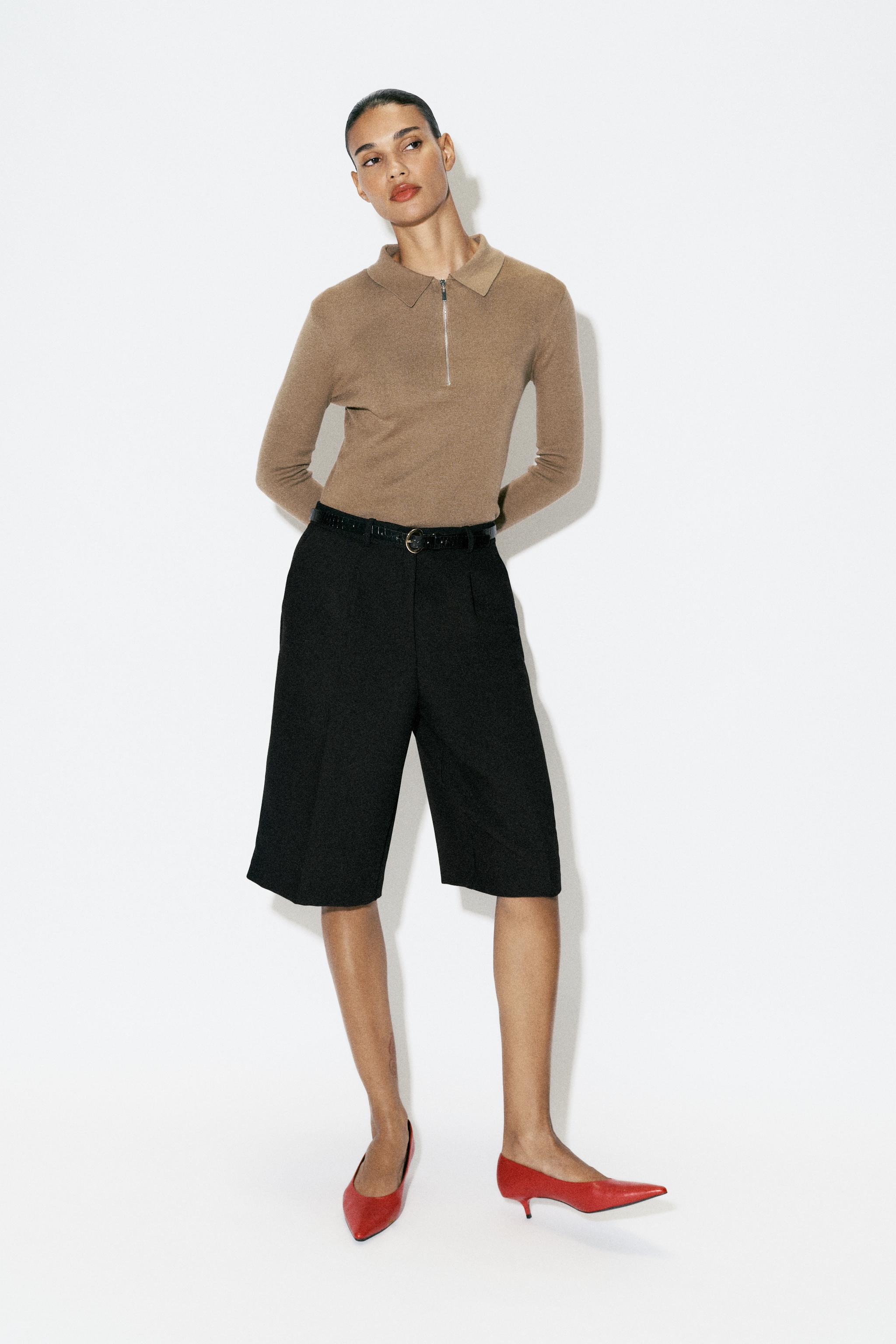 BELTED BERMUDA SHORTS