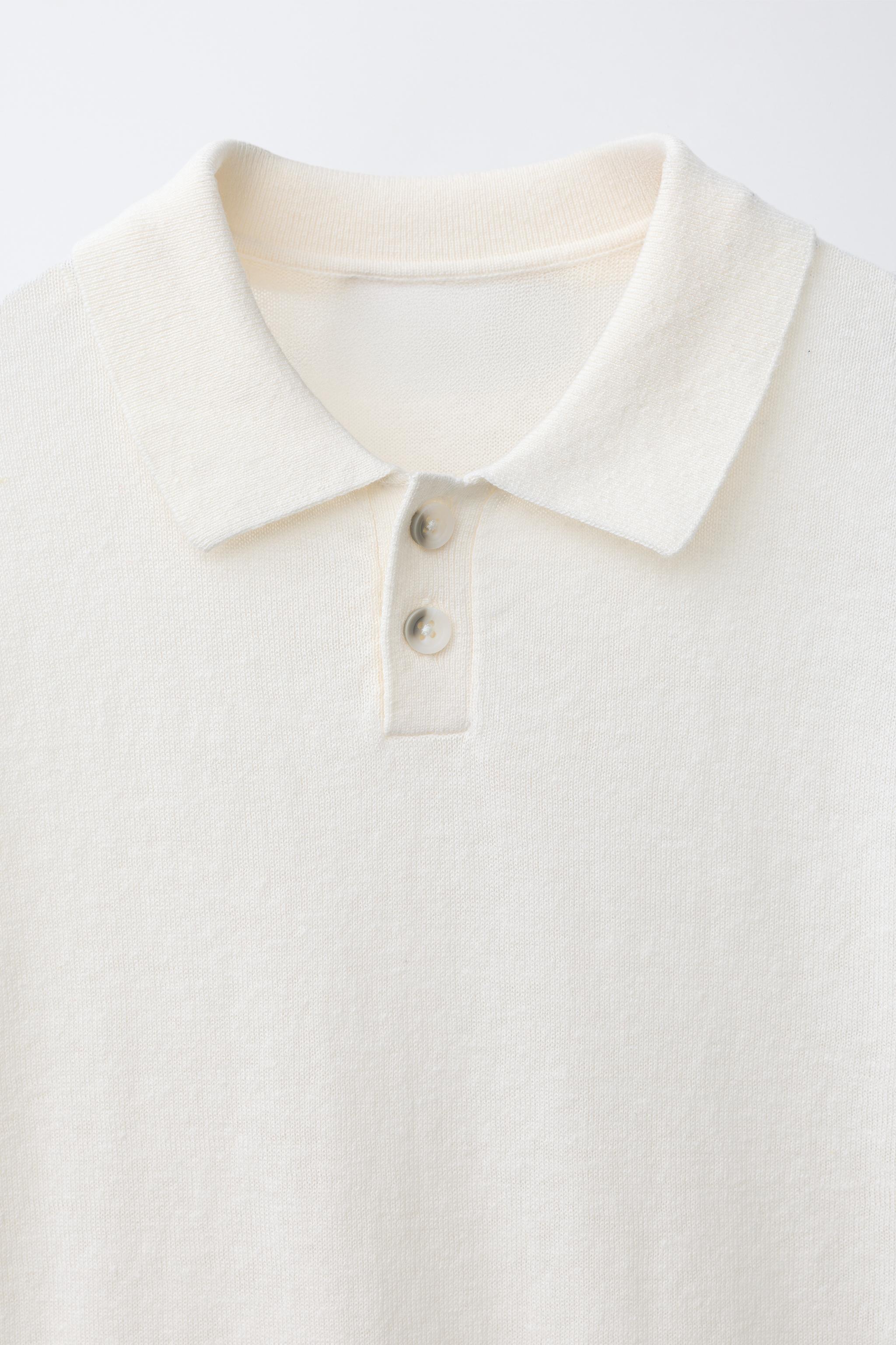 COTTON LINEN BLEND POLO SHIRT