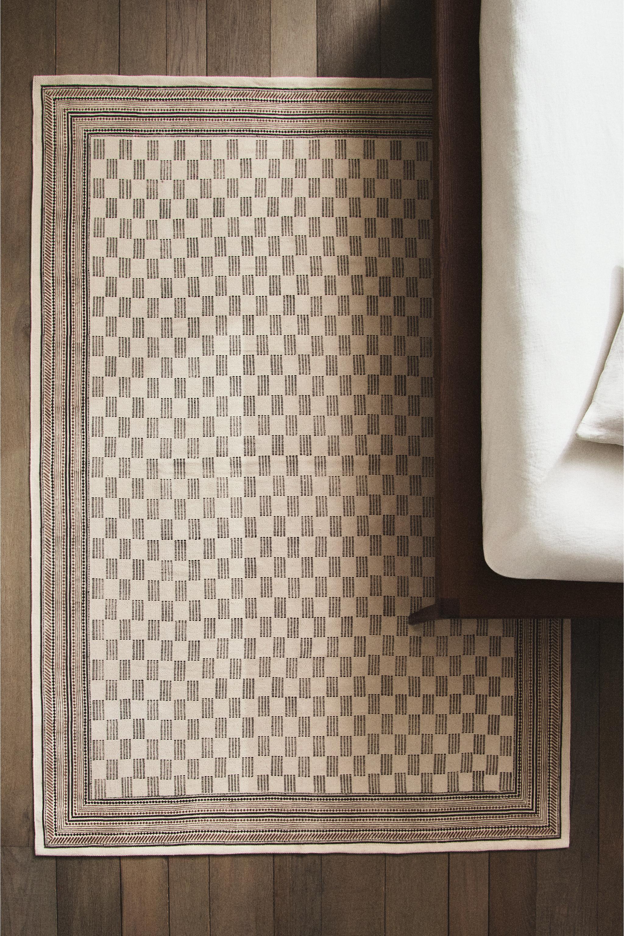 BLOCK PRINT COTTON AREA RUG