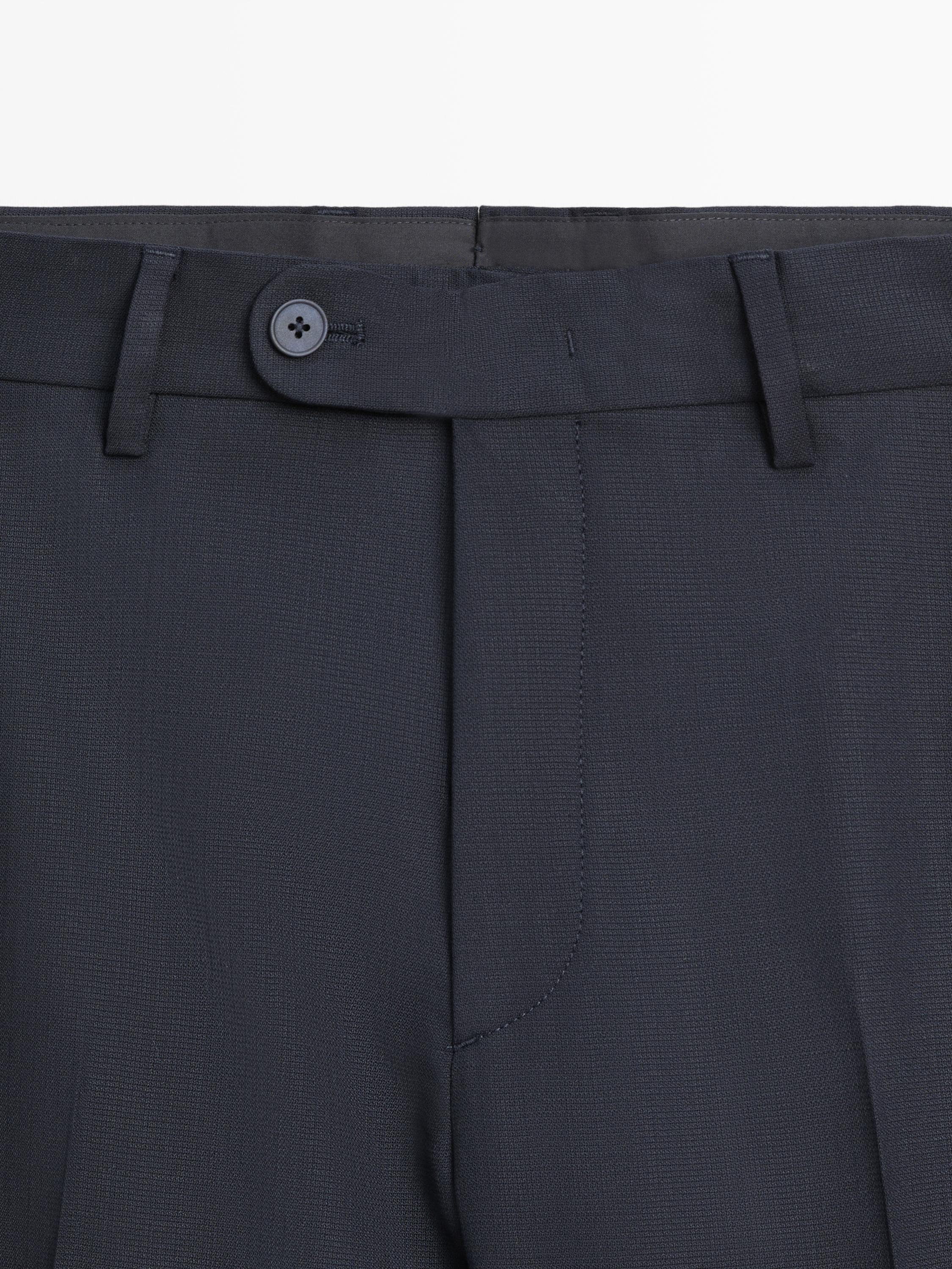 Cool wool blend suit trousers