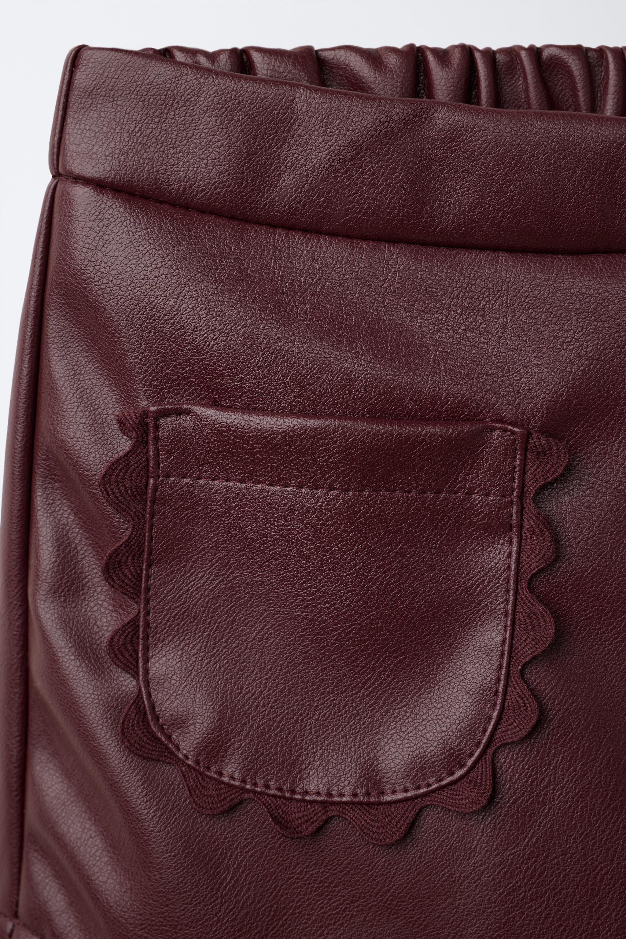 FAUX LEATHER BERMUDA SKIRT