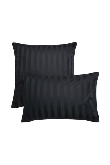 Zara STRIPED SATEEN PILLOWCASE (500 THREAD COUNT) - MIDNIGHT BLUE