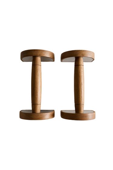 PACK OF OAK WOOD PUSH-UP BARS (PACK OF 2) - P by Zara