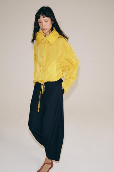 ZW COLLECTION BARREL TROUSERS - Navy blue by Zara