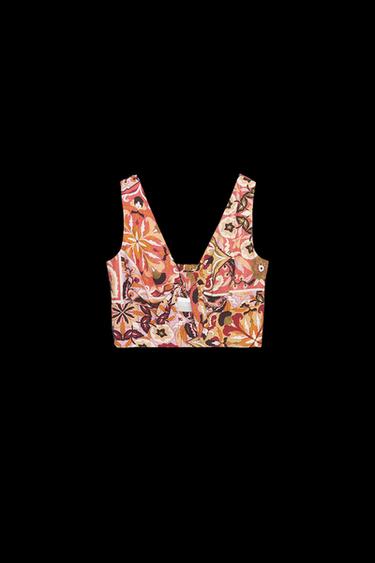 RUSTIC PRINTED KNOT TOP - Multicoloured by Zara - Image 0