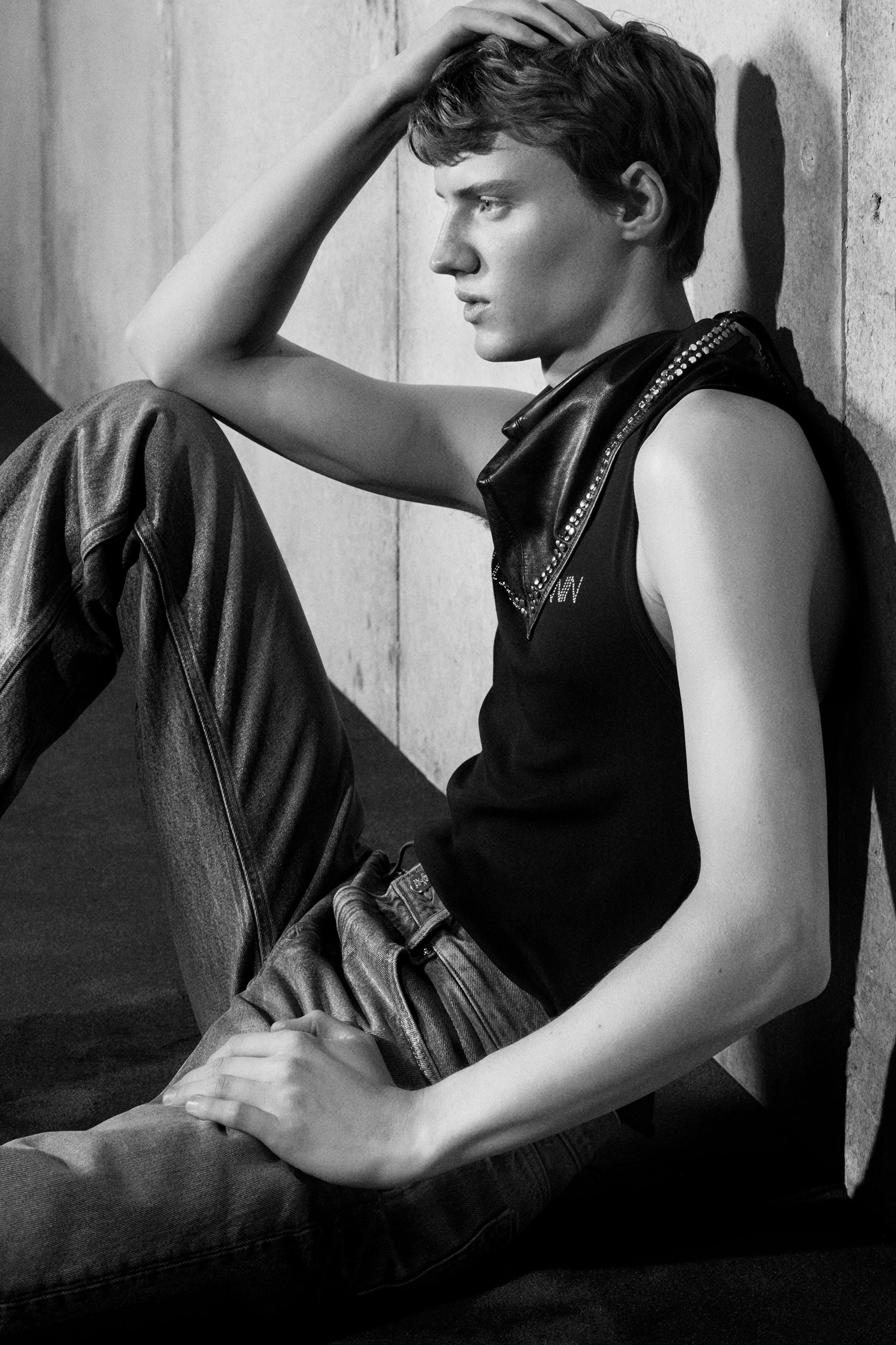 STUDDED LEATHER BANDANA LUDOVIC DE SAINT SERNIN x ZARA