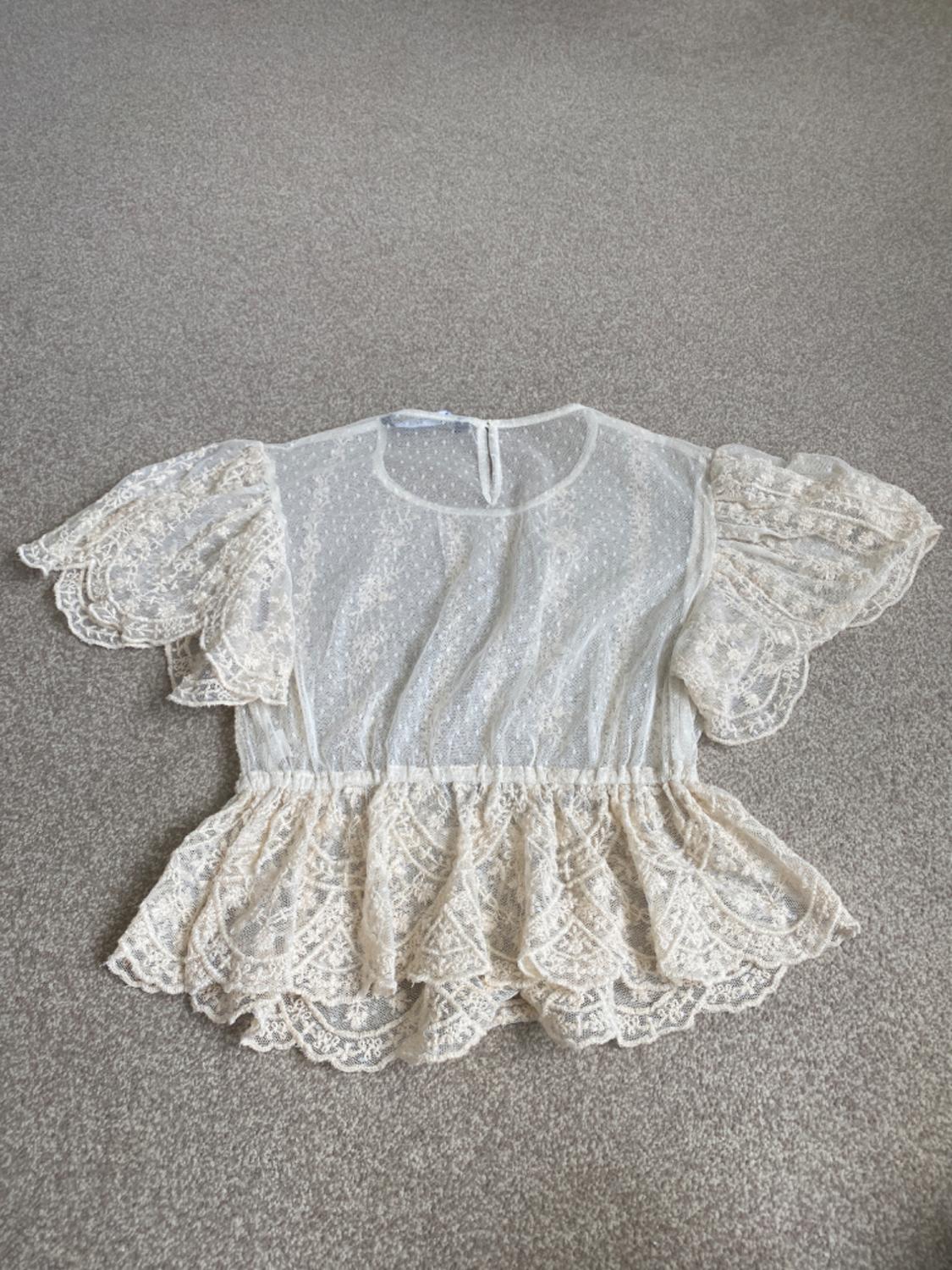 EMBROIDERED TULLE TOP - Image 3