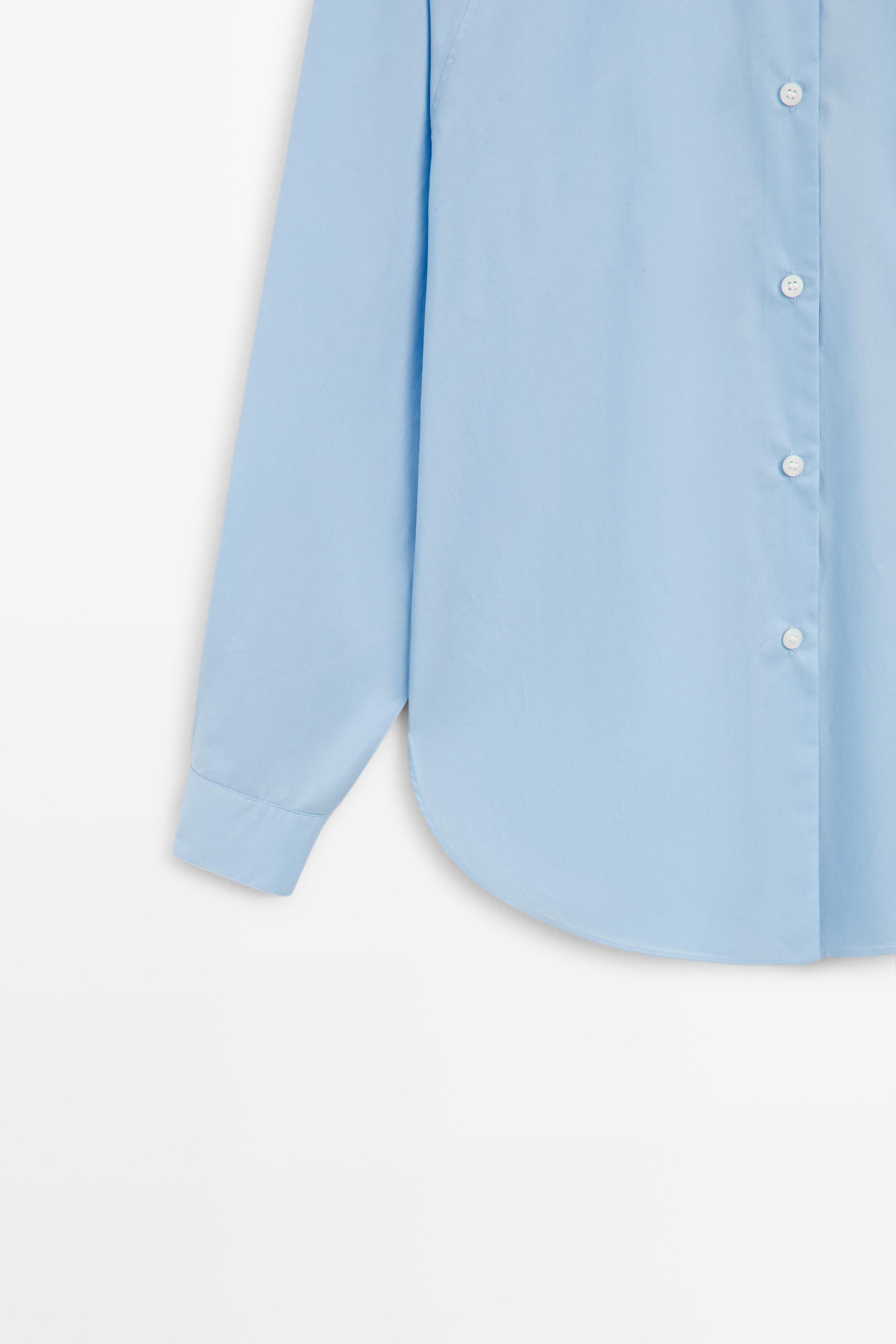 Chemise en popeline avec col fantaisie