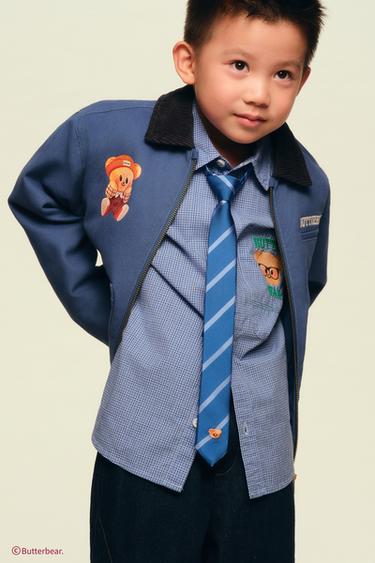 BUTTERBEAR © EMBROIDERED ADJUSTABLE TIE - Blue by Zara