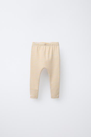 STRIPED LEGGINGS - Ochre by Zara - Image 0