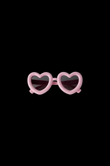 HEART RESIN SUNGLASSES - Pink by Zara - Image 0