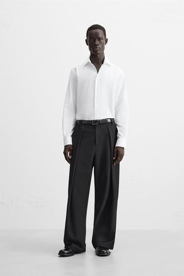 Zara TEXTURED SHIRT - White - Image 0