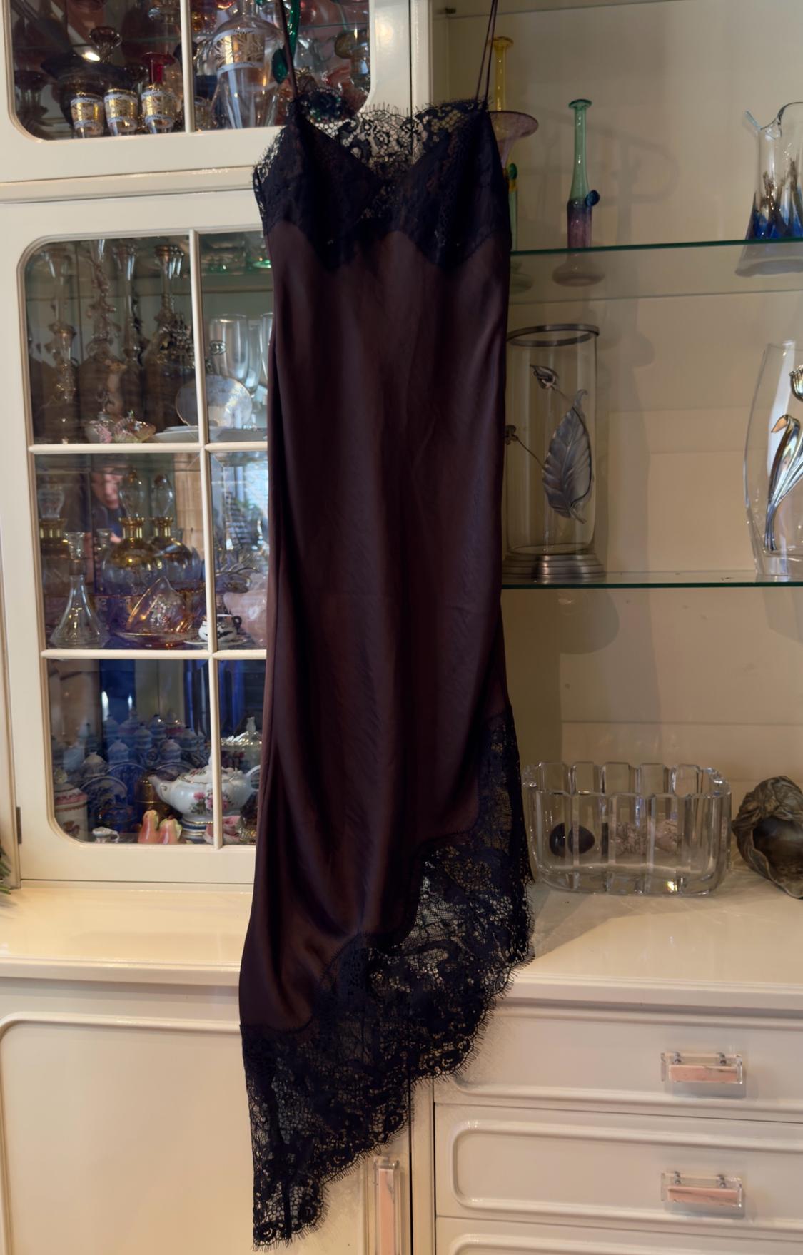 ZW COLLECTION ASYMMETRIC LACE SATIN DRESS - Image 8
