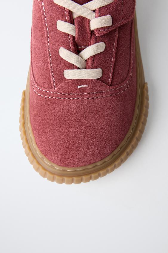 TENNIS BAREFOOT EN CUIR - Rouge framboise de Zara - Image 4