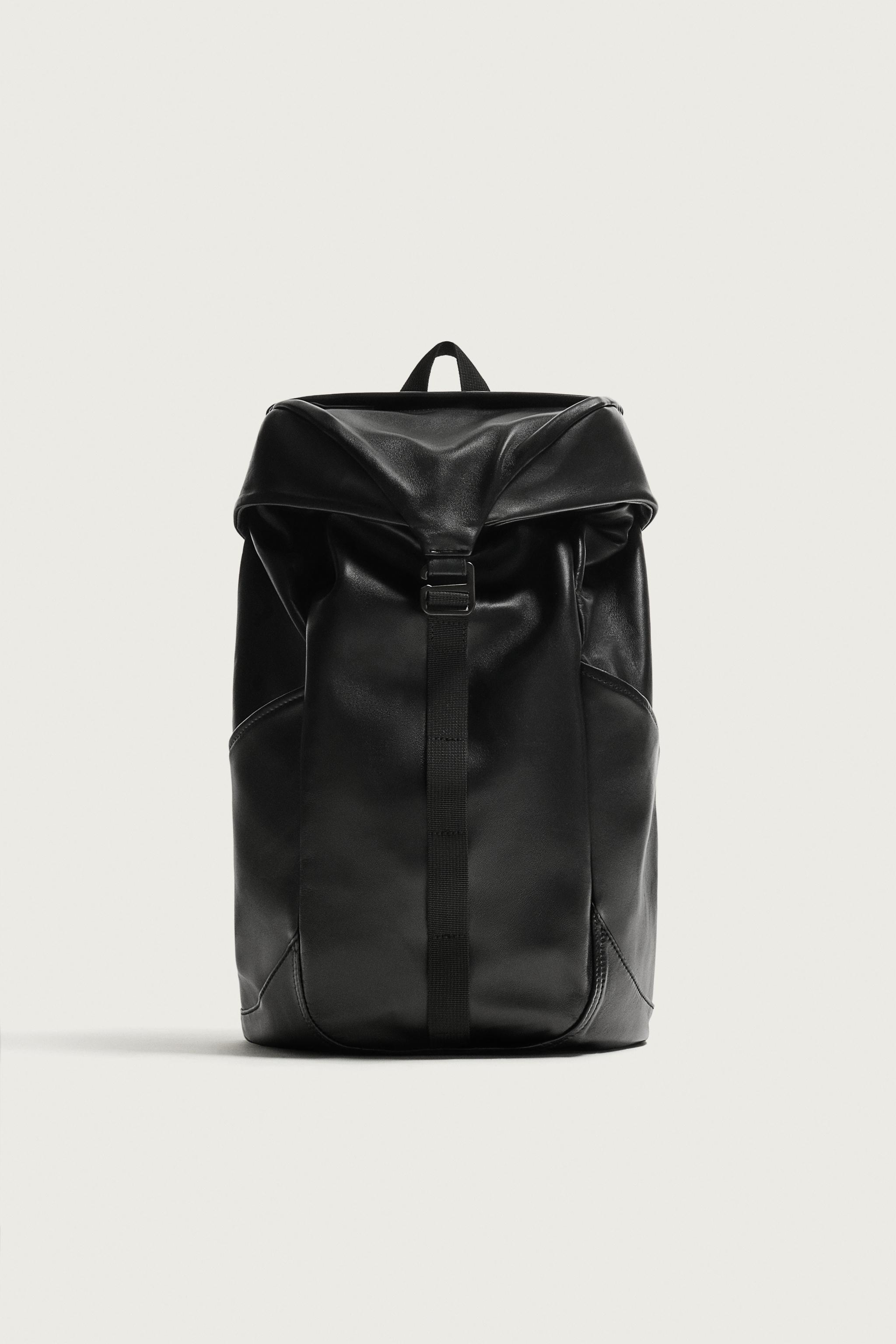 AARON LEVINE X ZARA LEATHER BACKPACK — Black