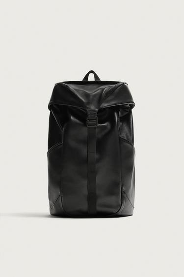 LEATHER BACKPACK AARON LEVINE X ZARA - Black by Zara