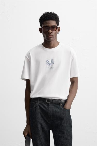 T-SHIRT IMPRIMÉS COMBINÉS - Blanc de Zara - Image 1