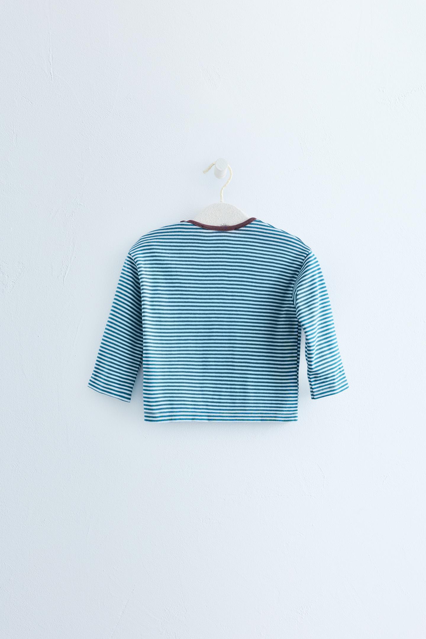 Детская футболка Zara Timeless - Striped Print, цвет: Синий — фото 2