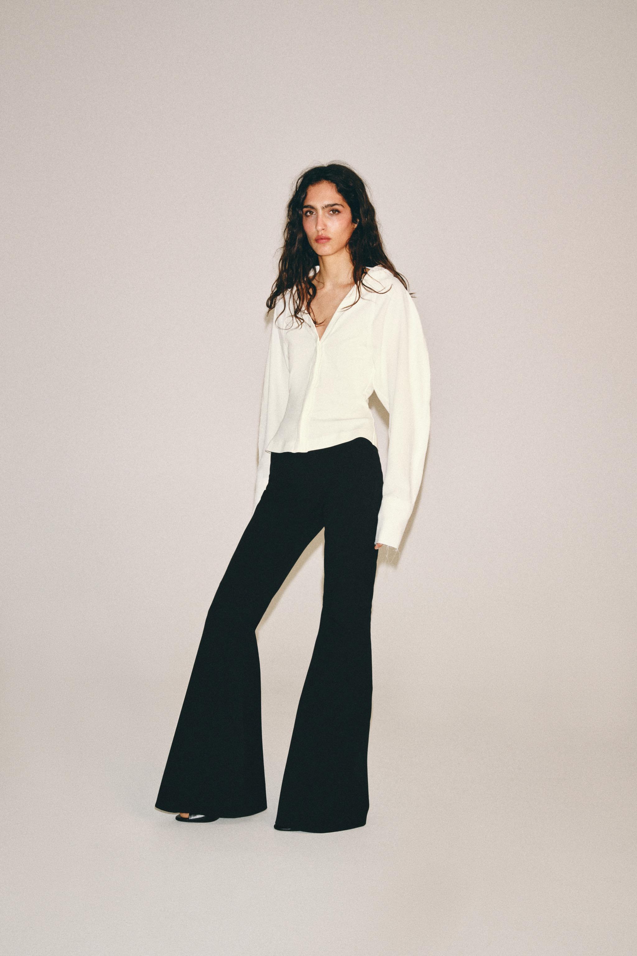 Zara KOMBİNE KUMAŞLI TOP görsel 3