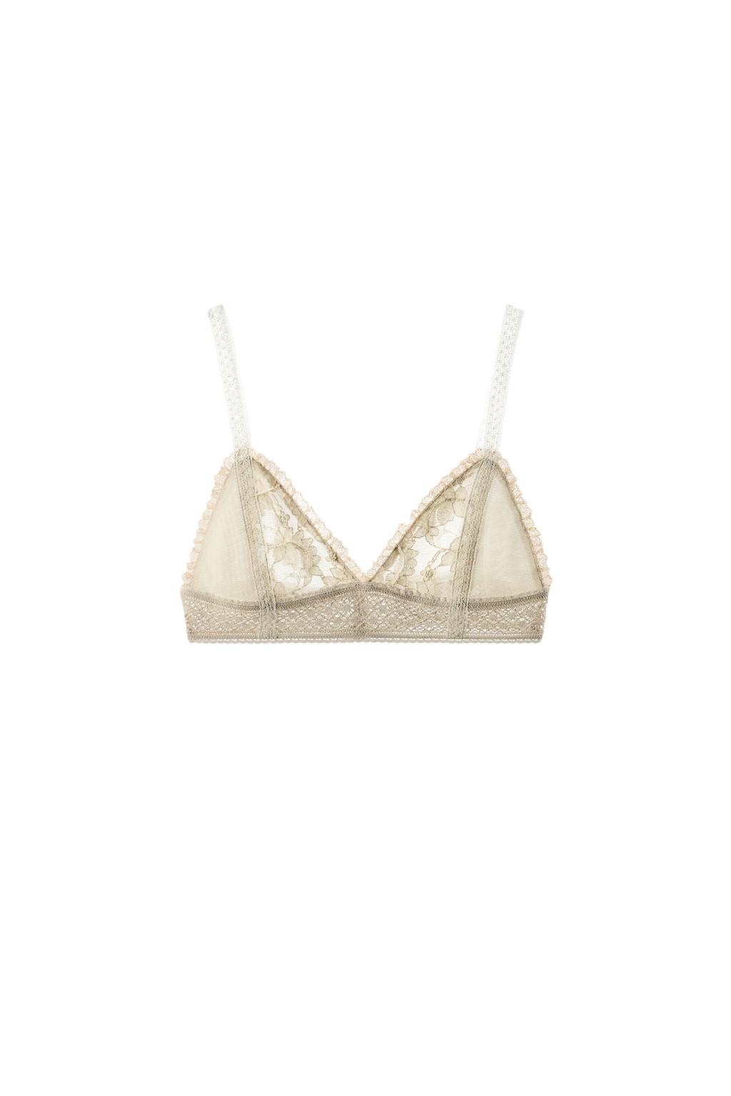 EMBROIDERED LACE TRIANGLE BRA - image 3