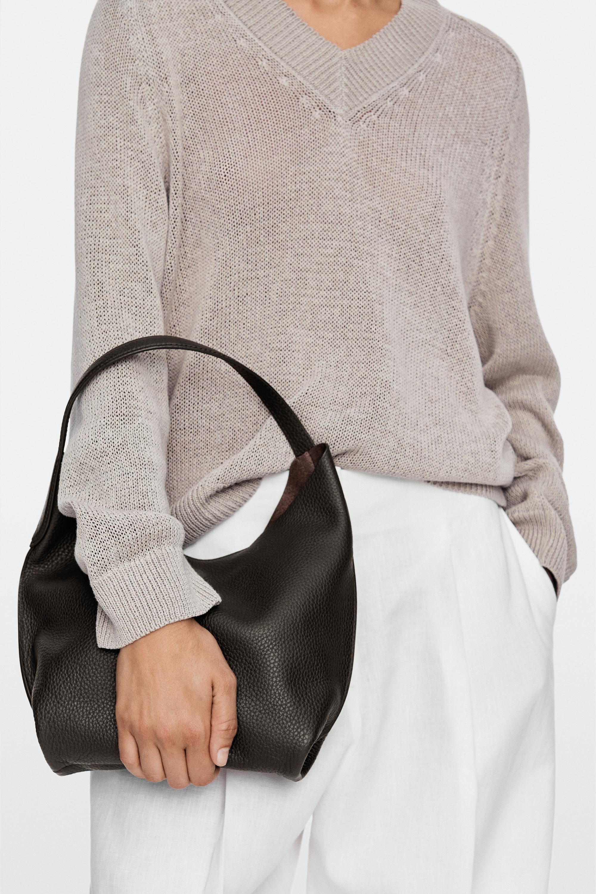 Mini sac porté épaule en cuir nappa