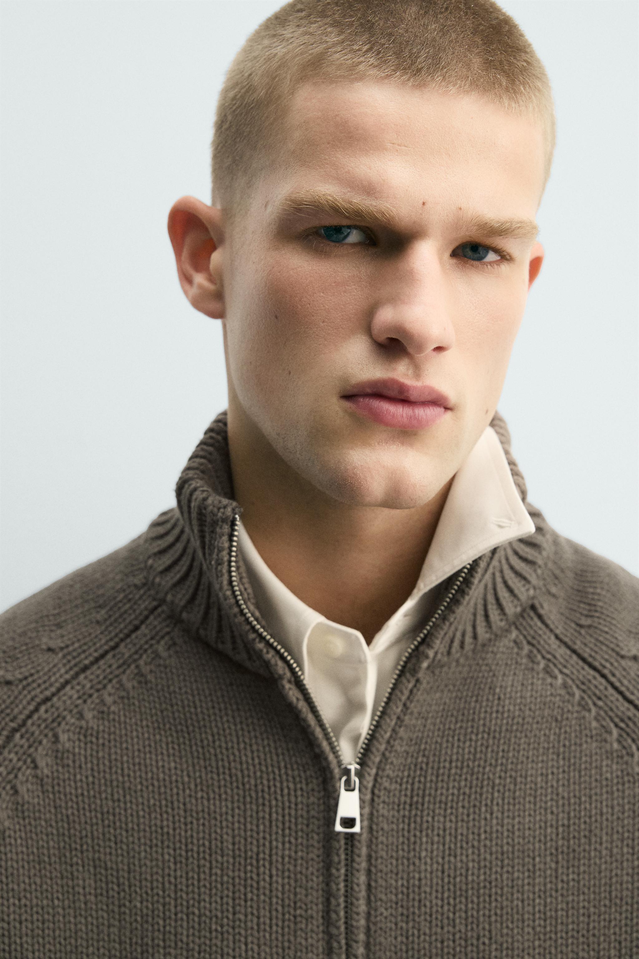 GILET EN MAILLE EFFET DÉLAVÉ