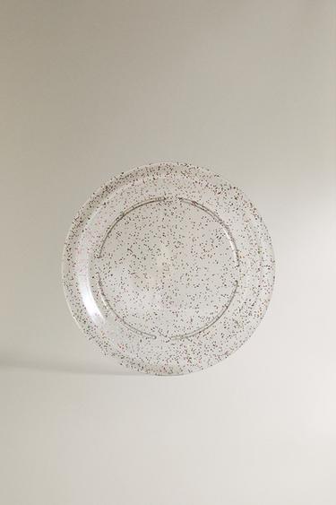 Zara KIDS’ GLITTER TRITAN™ PLATE - Transparent