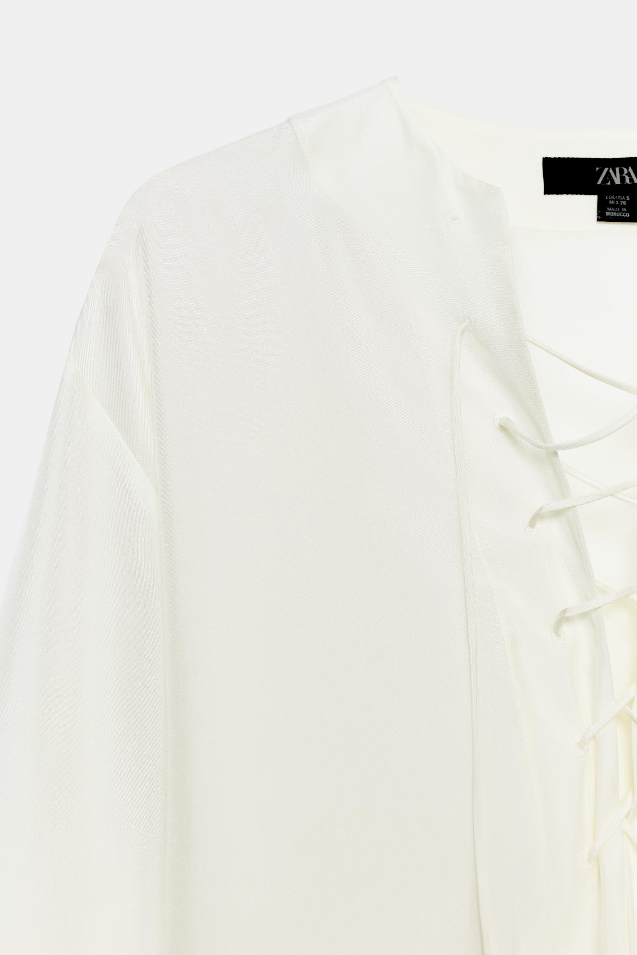 Женские рубашки Zara 100% SILK SHIRT ZW COLLECTION — фото 11