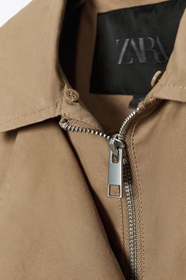 FAUX FUR COLLAR BOMBER JACKET ZW COLLECTION - Dark camel by Zara - Image 7