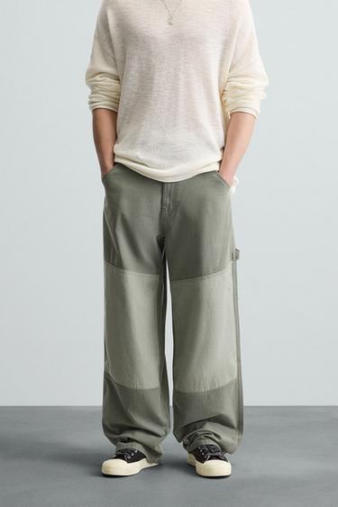 JEANS CARPINTERO BAGGY FIT - Verde de Zara