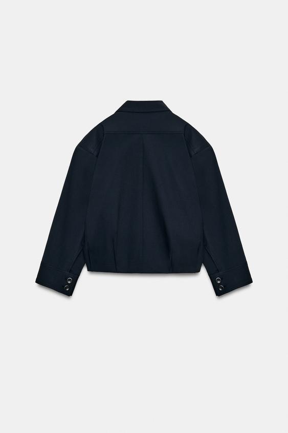 BLOUSON BOMBER COLLECTION ZW - Bleu marine foncé de Zara - Image 4