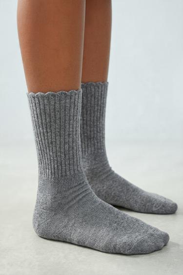 3-PACK OF LONG TOWELLING SOCKS - Black / White by Zara