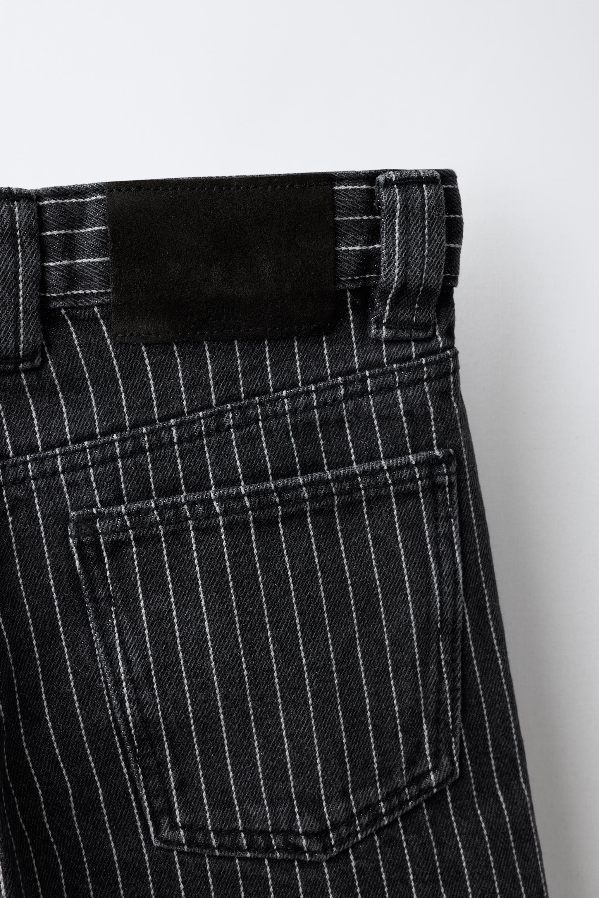 JEANS WIDE LEG RAYURES