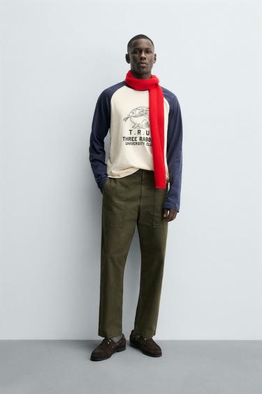 COLOUR BLOCK RABBIT T-SHIRT - Oyster-white by Zara - Image 0