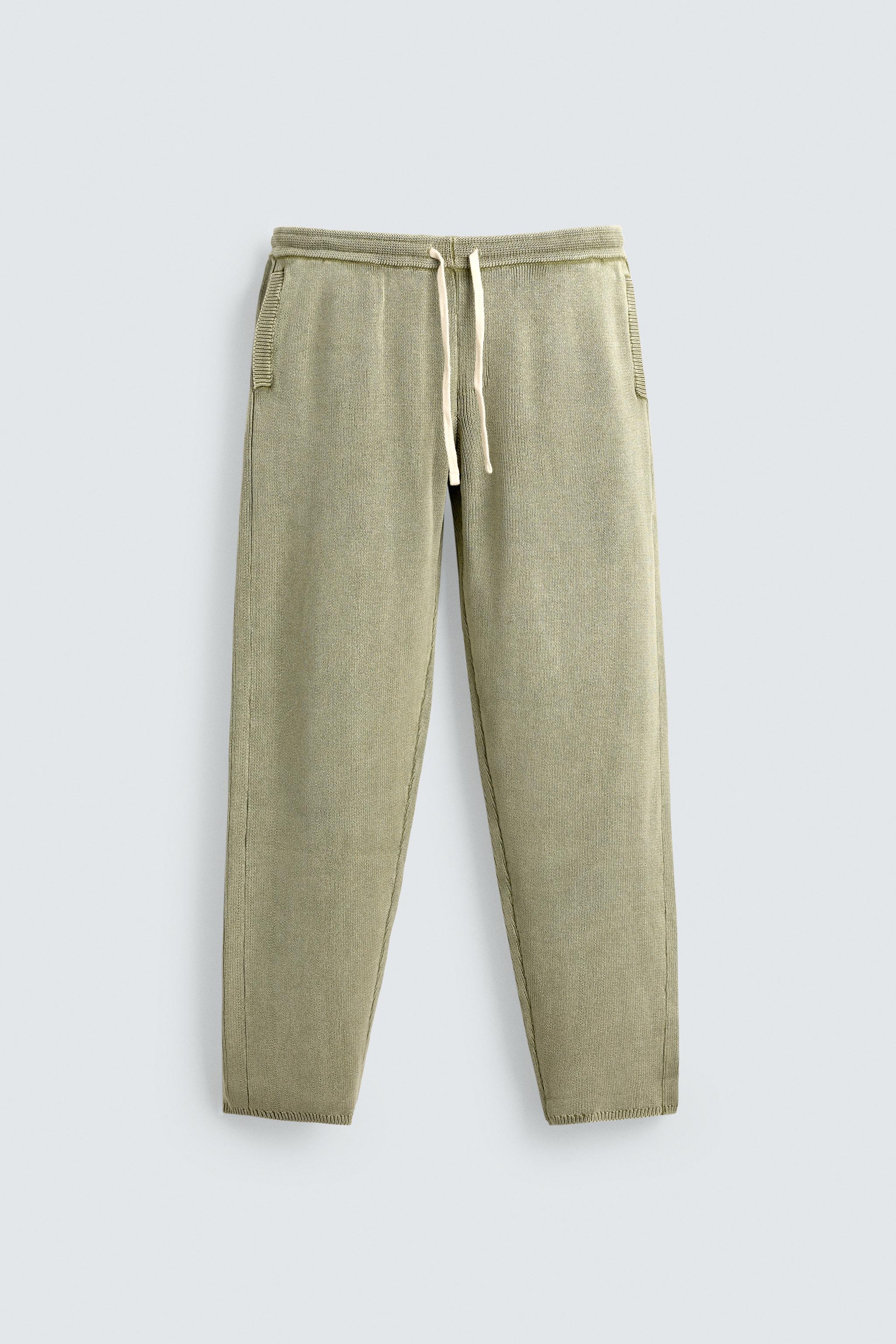 TEXTURED KNIT PANTS - Navy blue | ZARA Canada