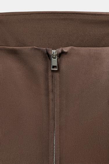 SATIN BANDEAU TOP - Marron chocolat de Zara - Image 8