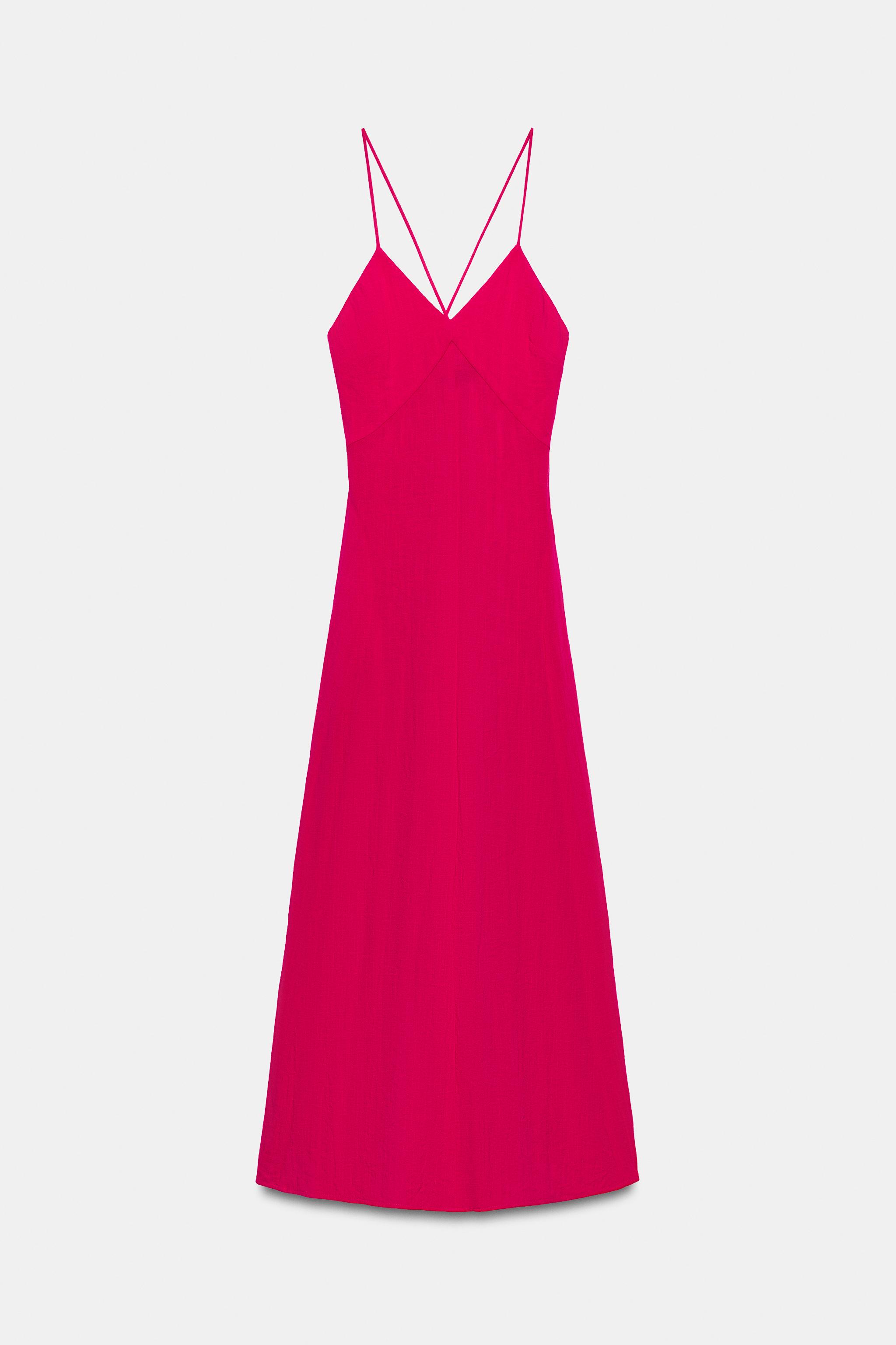 Женские платья Zara STRAPPY MIDI DRESS — фото 8
