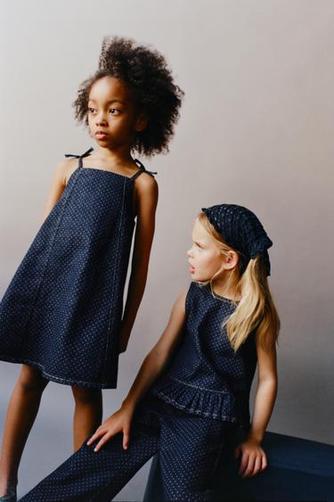 POLKA DOT PRINT DRESS - Blue by Zara - Image 5