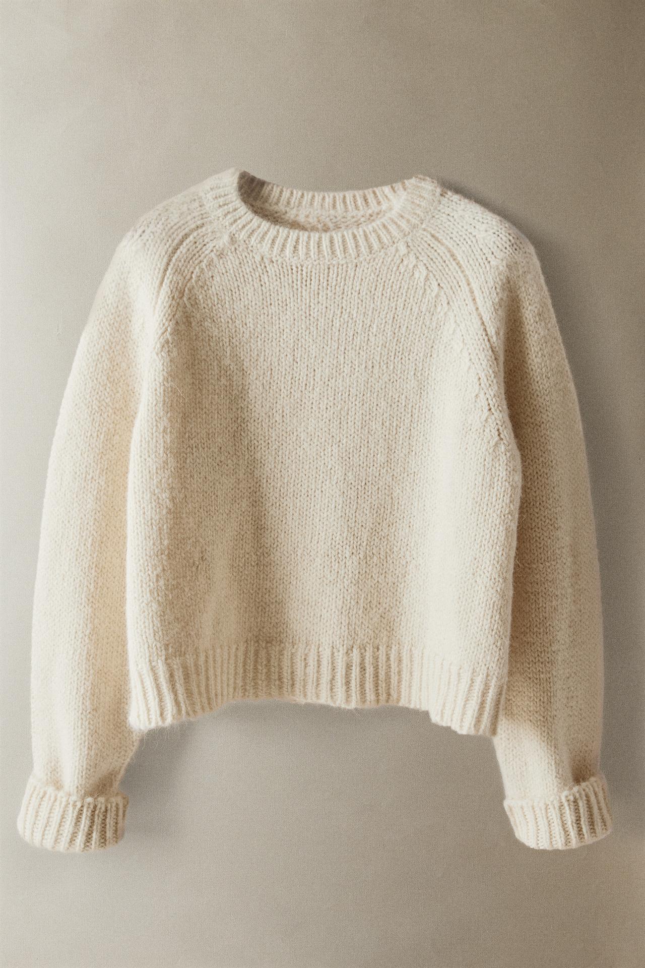 ALPACA WOOL SWEATER — Ecru