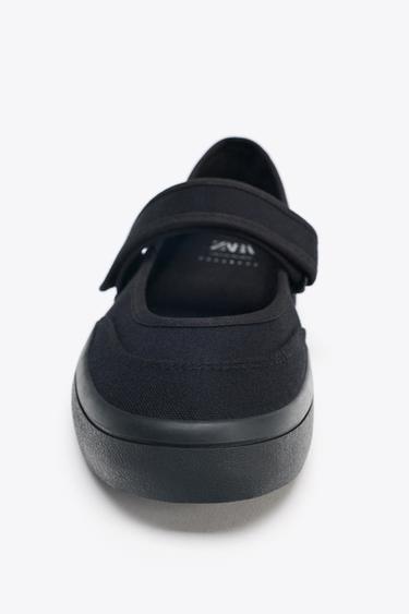 BALLERINES À BRIDE EN TISSU - Noir de Zara - Image 5