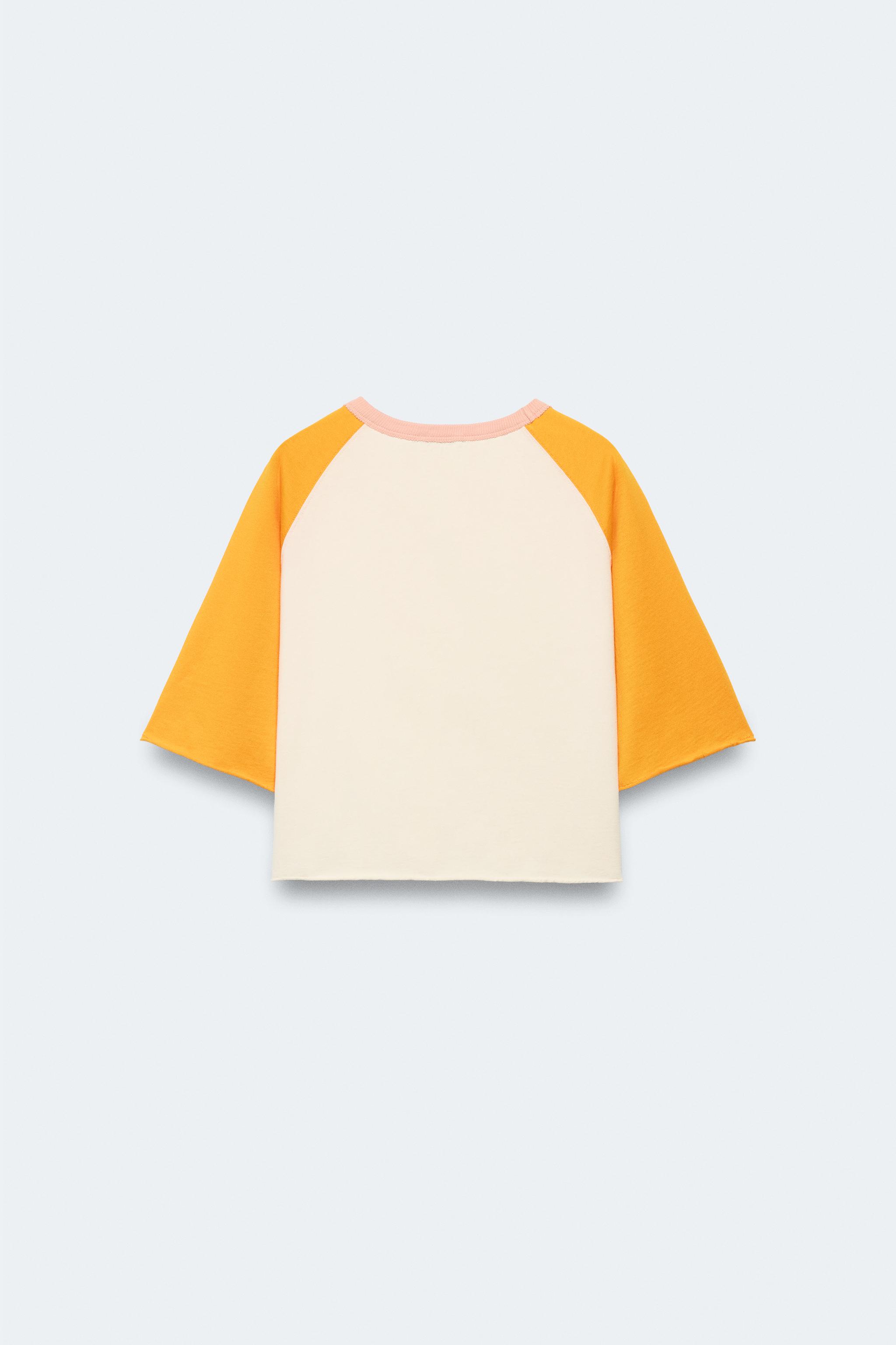 2-14 YEARS/ CONTRAST RAGLAN SLEEVE T-SHIRT LIMITED EDITION - Green