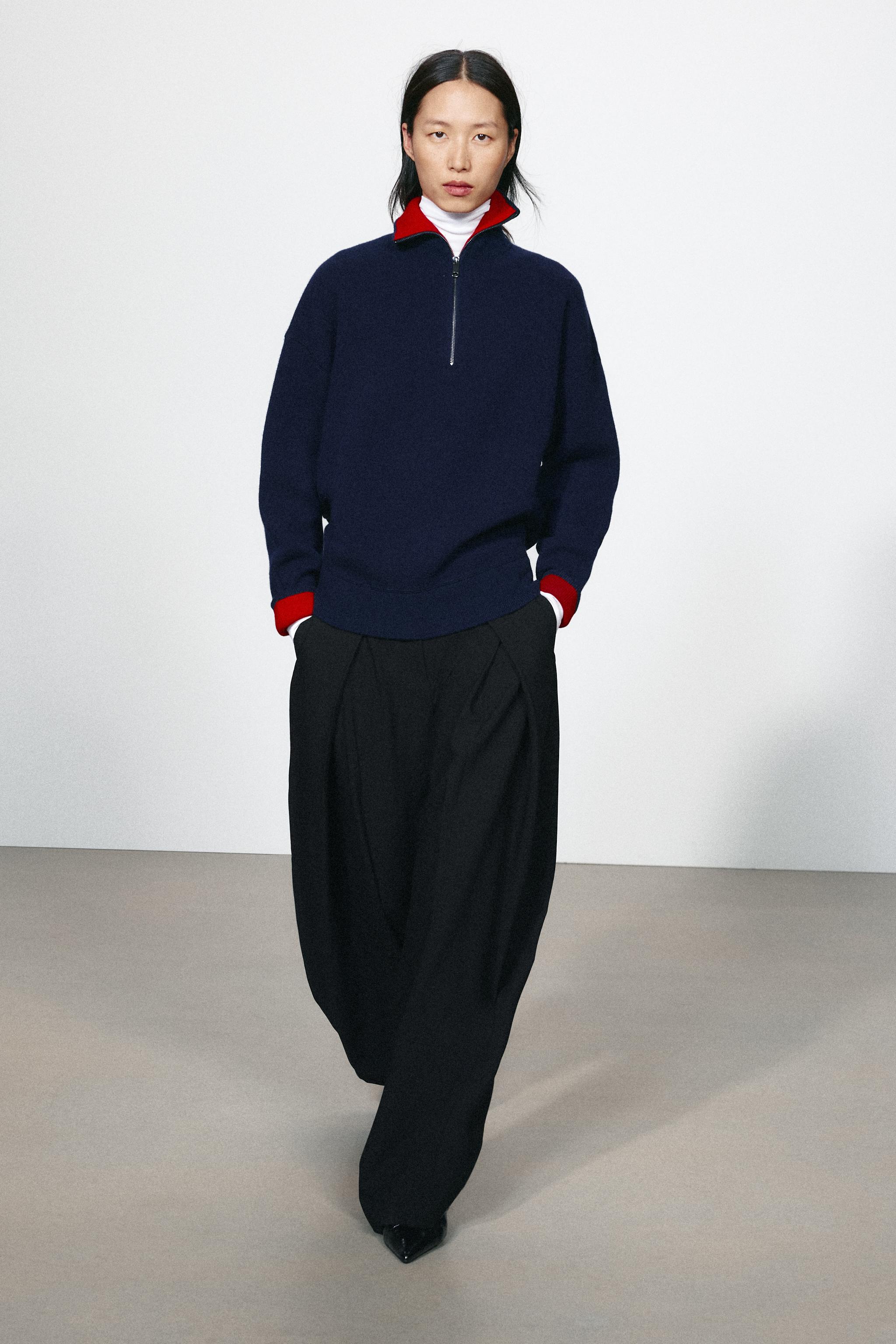 Oversized 93% Wool Mock Neck Sweater by Zara