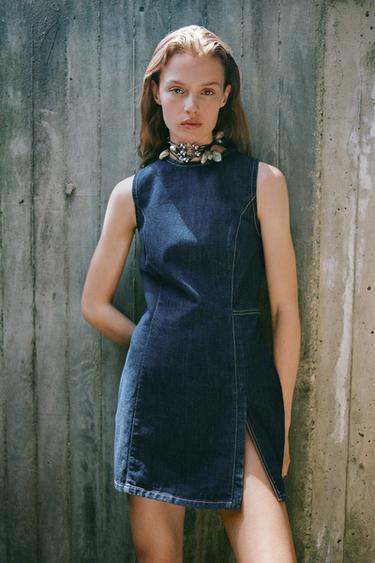 ДЖИНСОВОЕ ПЛАТЬЕ TRF ОБЛЕГАЮЩЕГО КРОЯ — ТЕМНЫЙ ИНДИГО от Zara — изображение 0