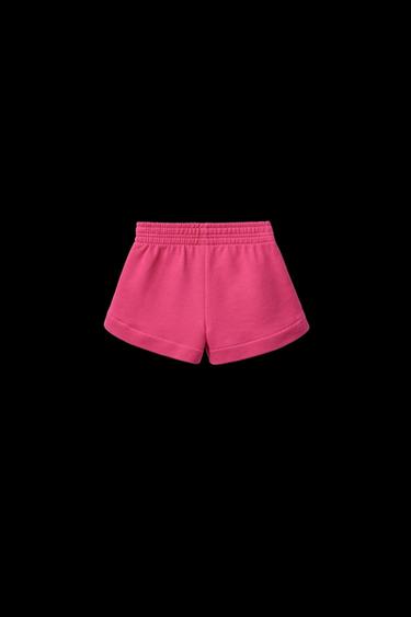 BERMUDA SHORTS WITH TEXT AND SIDE TAPING - Pink by Zara