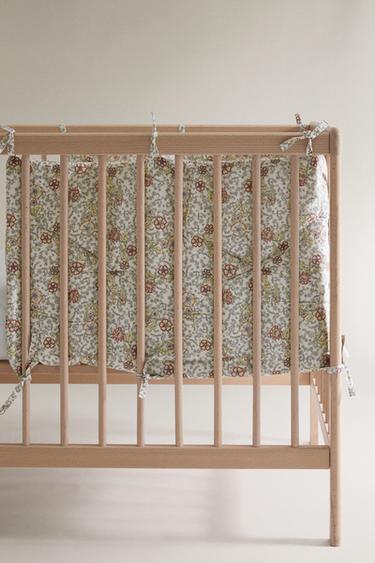 FLORAL BABY COT BUMPER COVER - Light beige by Zara - Image 2